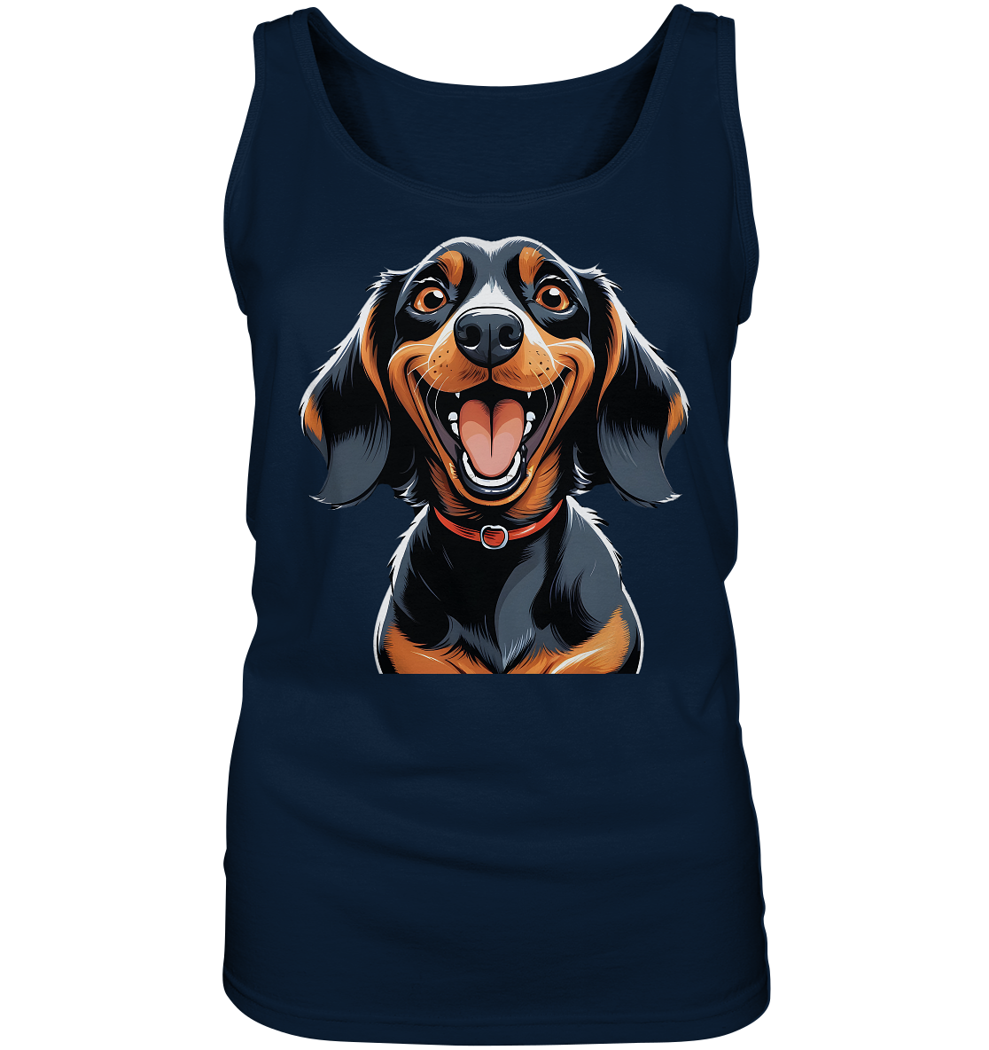 Happy Dackel Cartoon - Ladies Tank-Top