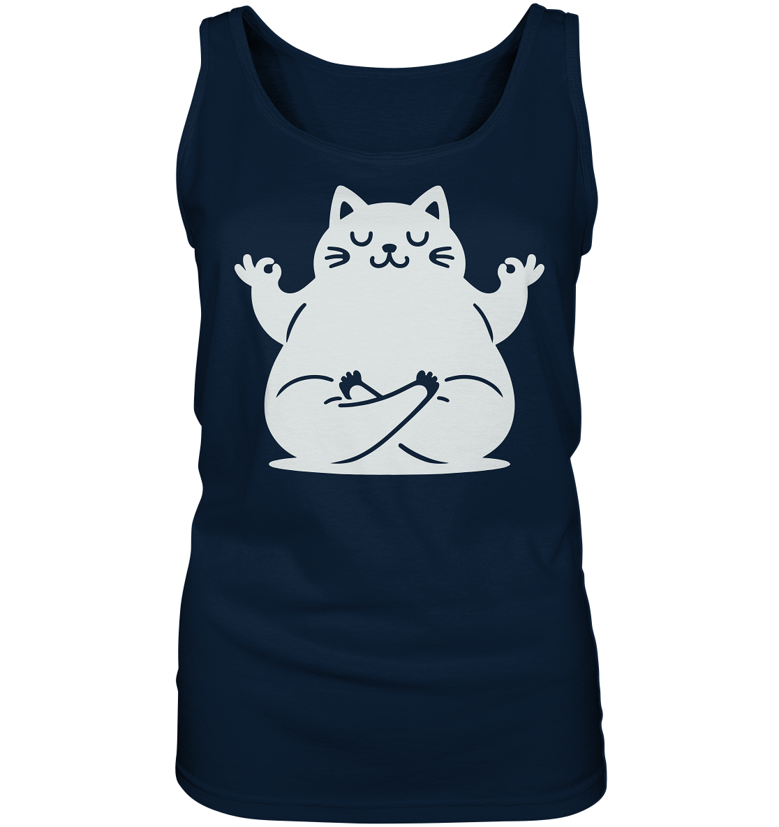 Lustige Yoga Katze - personalisierbar - Ladies Tank-Top
