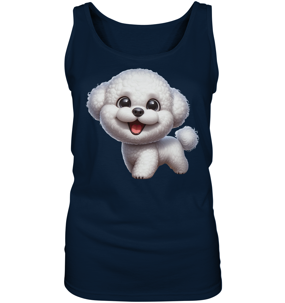 Bichon Frisé Cartoon personalisierbar - Ladies Tank-Top
