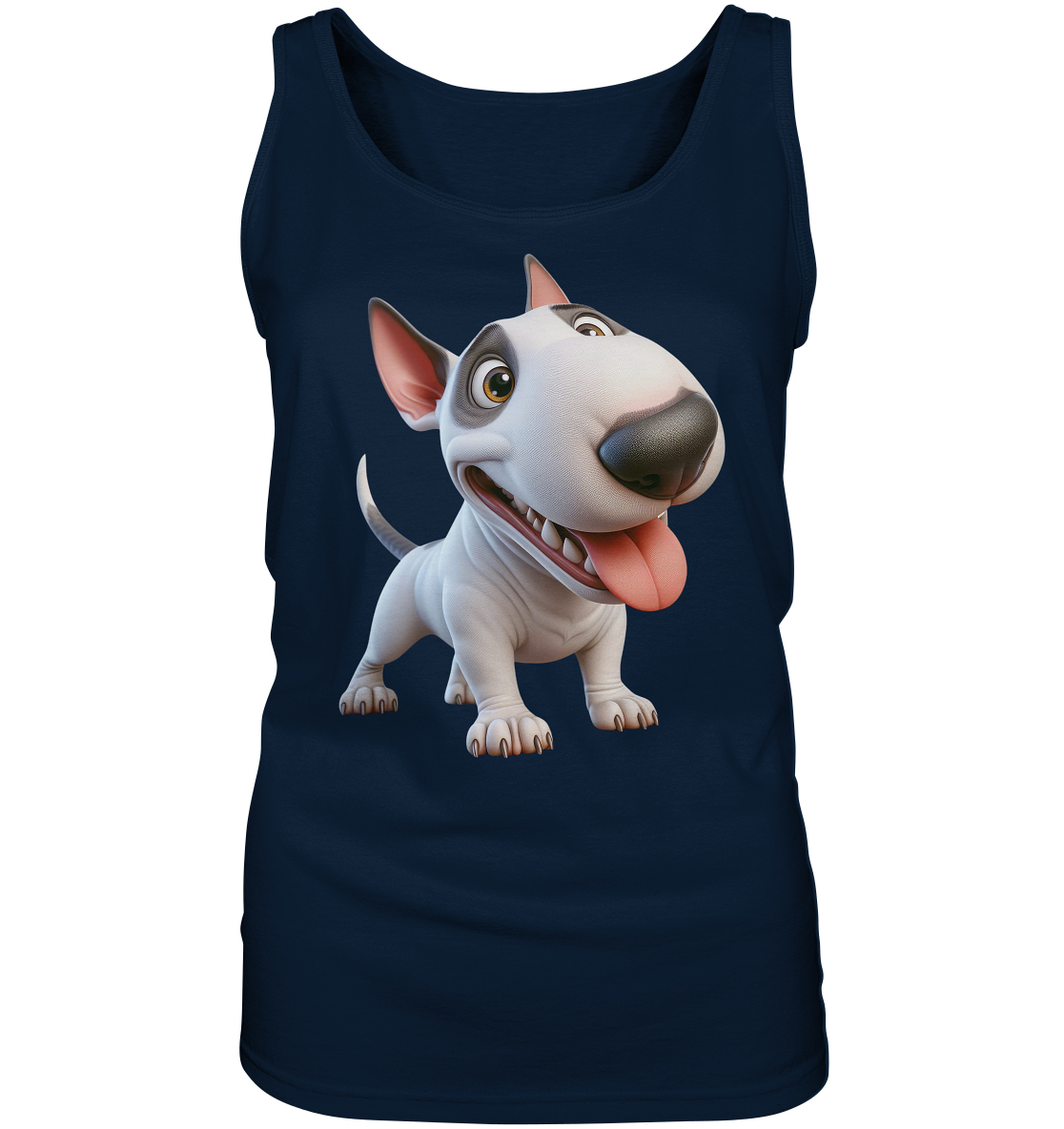 Bullterrier Cartoon personalisierbar - Ladies Tank-Top