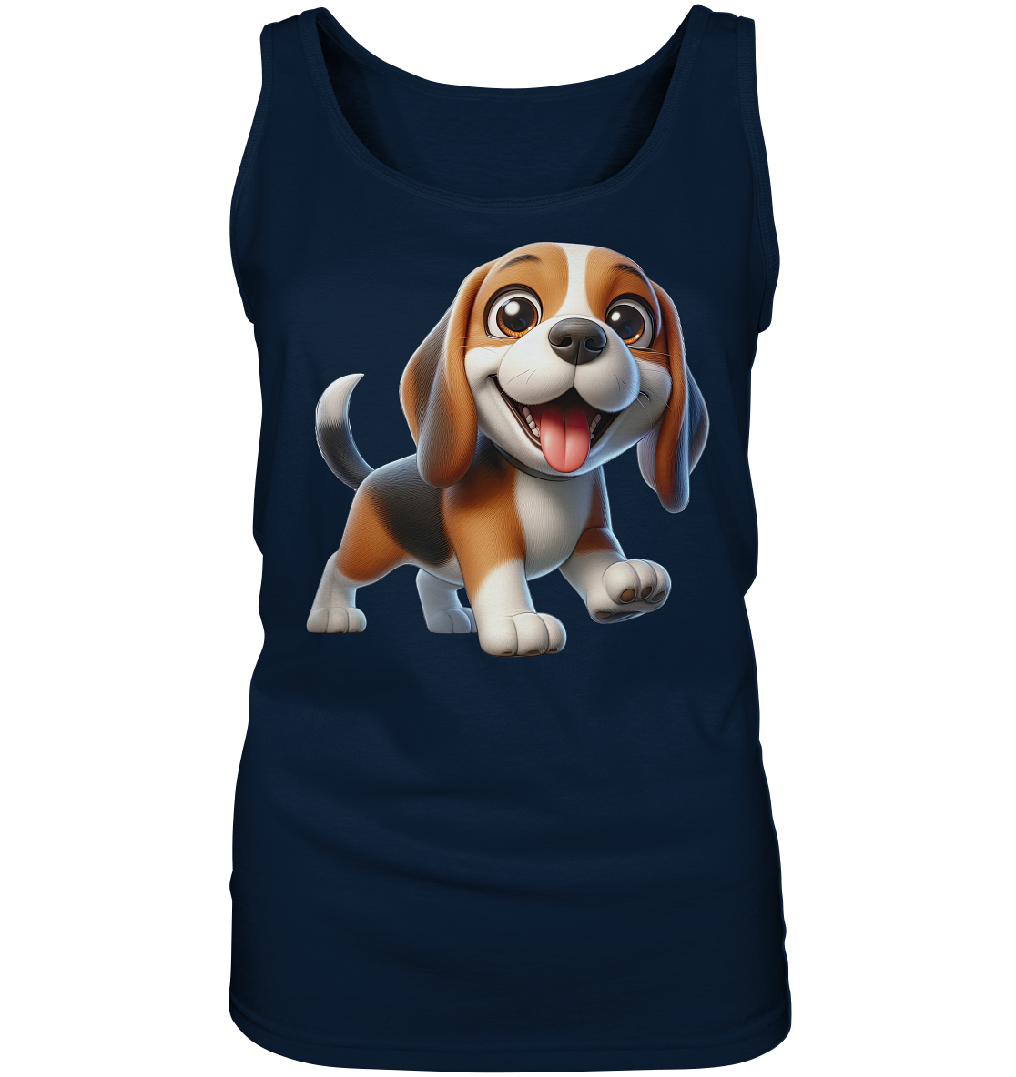Beagle Cartoon Hund personalisierbar - Ladies Tank-Top
