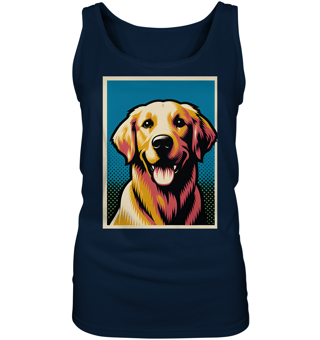 Golden Retriever Pop Art - personalisierbar - Ladies Tank-Top