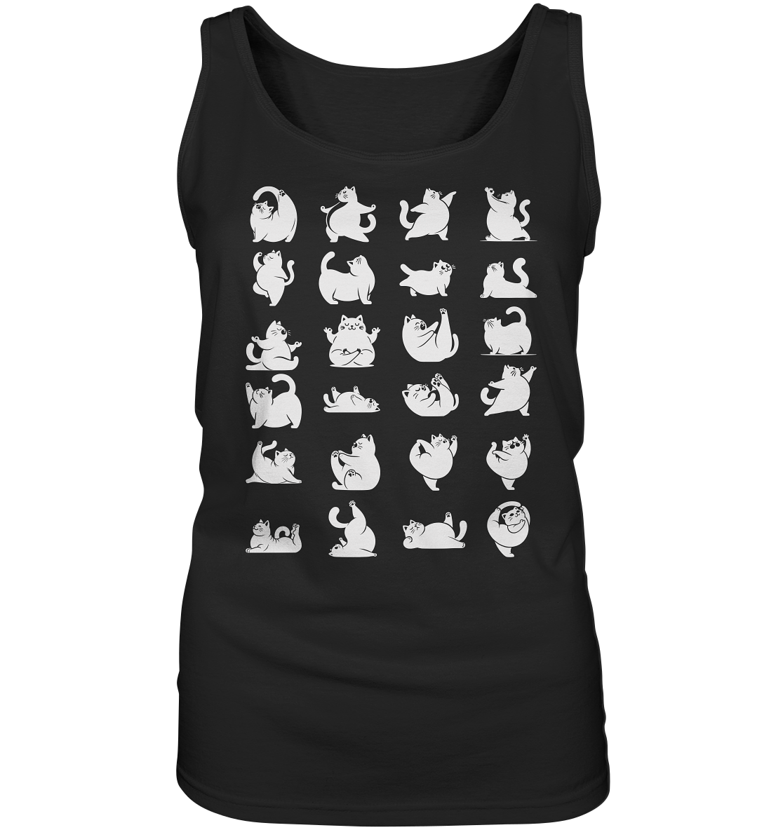 Katzen Yoga / Cat Yoga Fun - personalisierbar - Ladies Tank-Top
