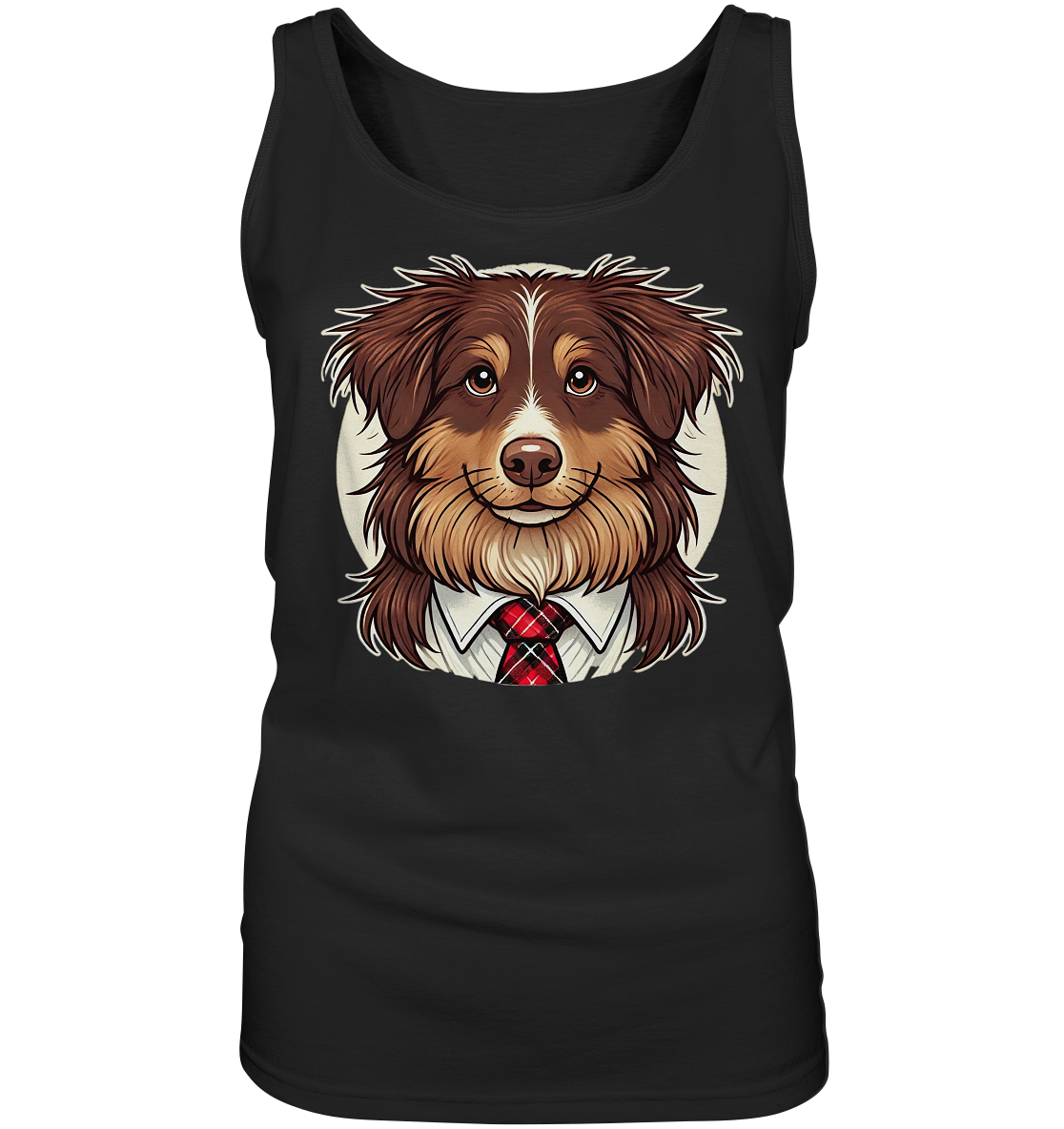 Cartoon Australian Shepherd  - Ladies Tank-Top