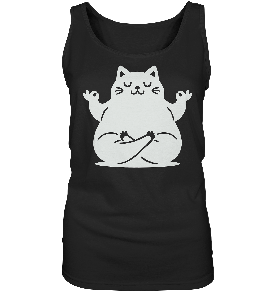 Lustige Yoga Katze - personalisierbar - Ladies Tank-Top