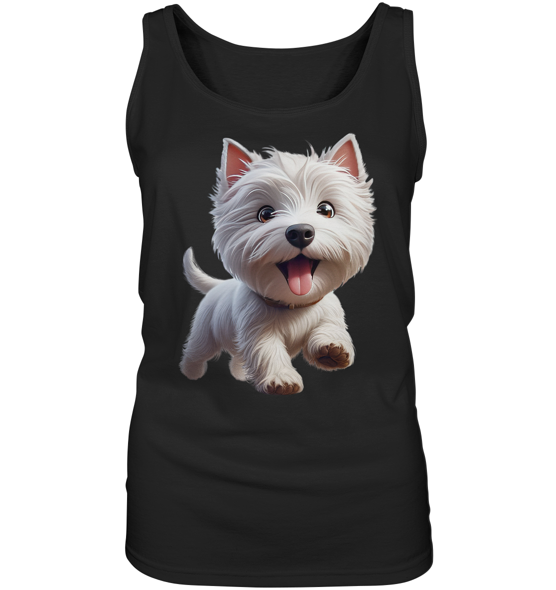 West Highland Terrier Catoon - personalisierbar - Ladies Tank-Top