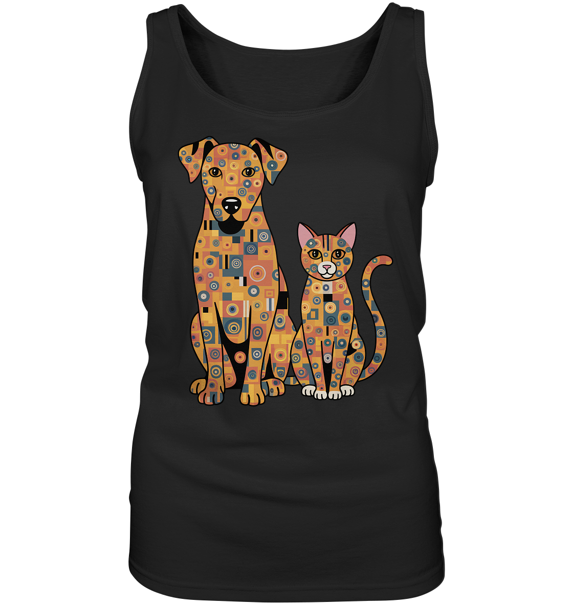 Illustration Hund und Katze in Klimt  Style - Ladies Tank-Top