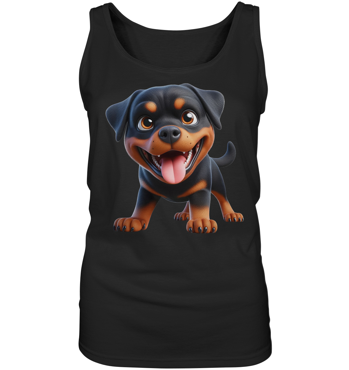 Rottweiler Cartoon Hund - personalisierbar - Ladies Tank-Top