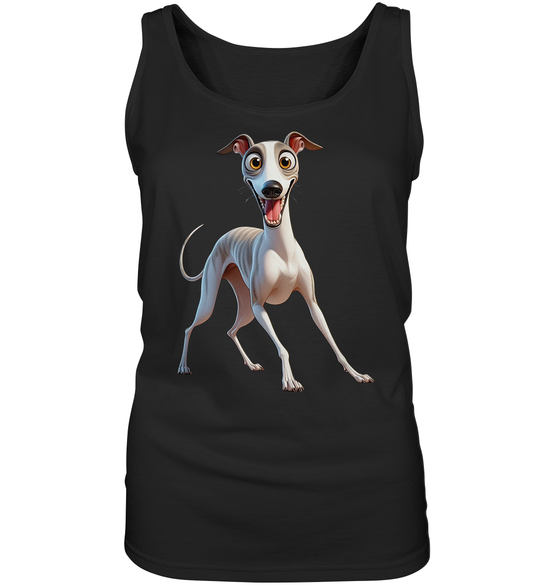 Whippet Cartoon personalisierbar - Ladies Tank-Top