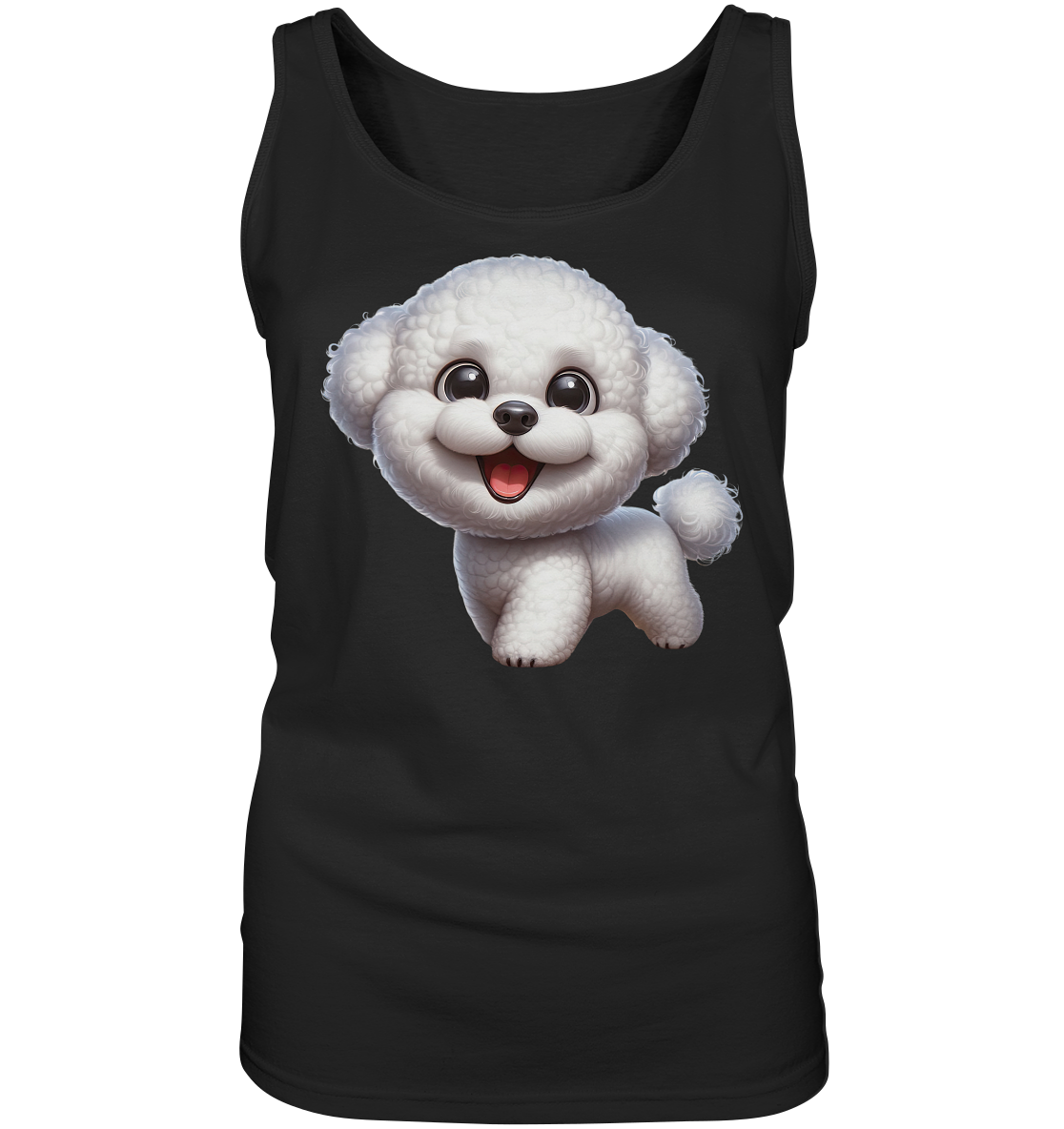 Bichon Frisé Cartoon personalisierbar - Ladies Tank-Top