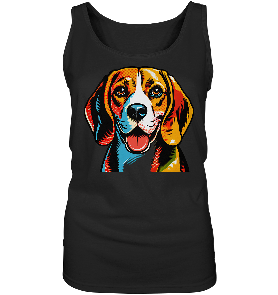 Beagle Pop Art - Personalisierbar - Ladies Tank-Top