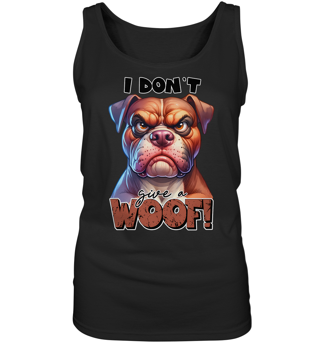 I don't give a woof - Fun Hunde Cartoon - Ladies Tank-Top