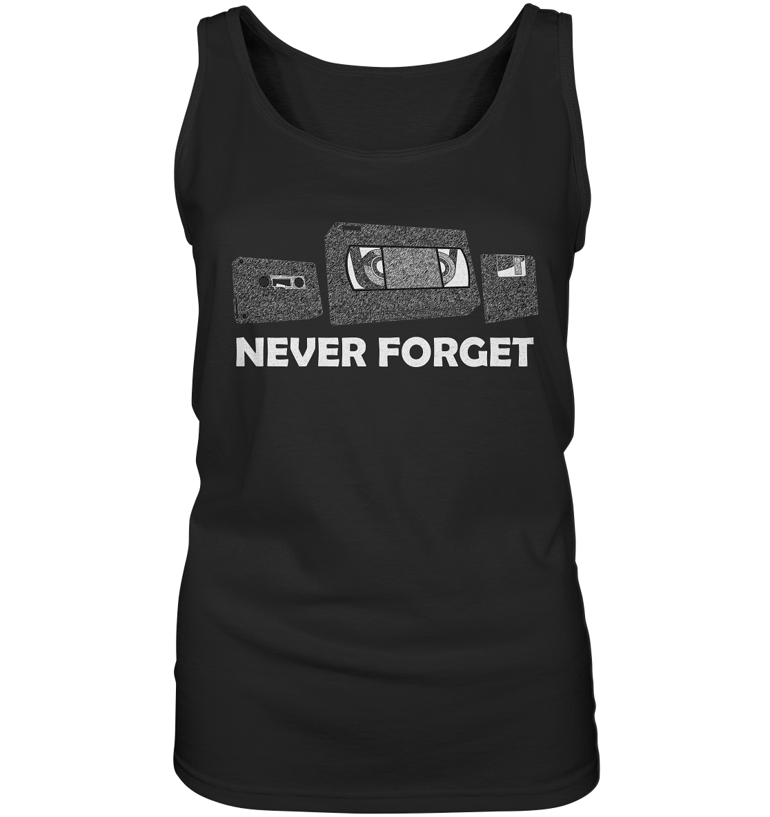 Kasette, VHS,  Disk - never forget - Ladies Tank-Top