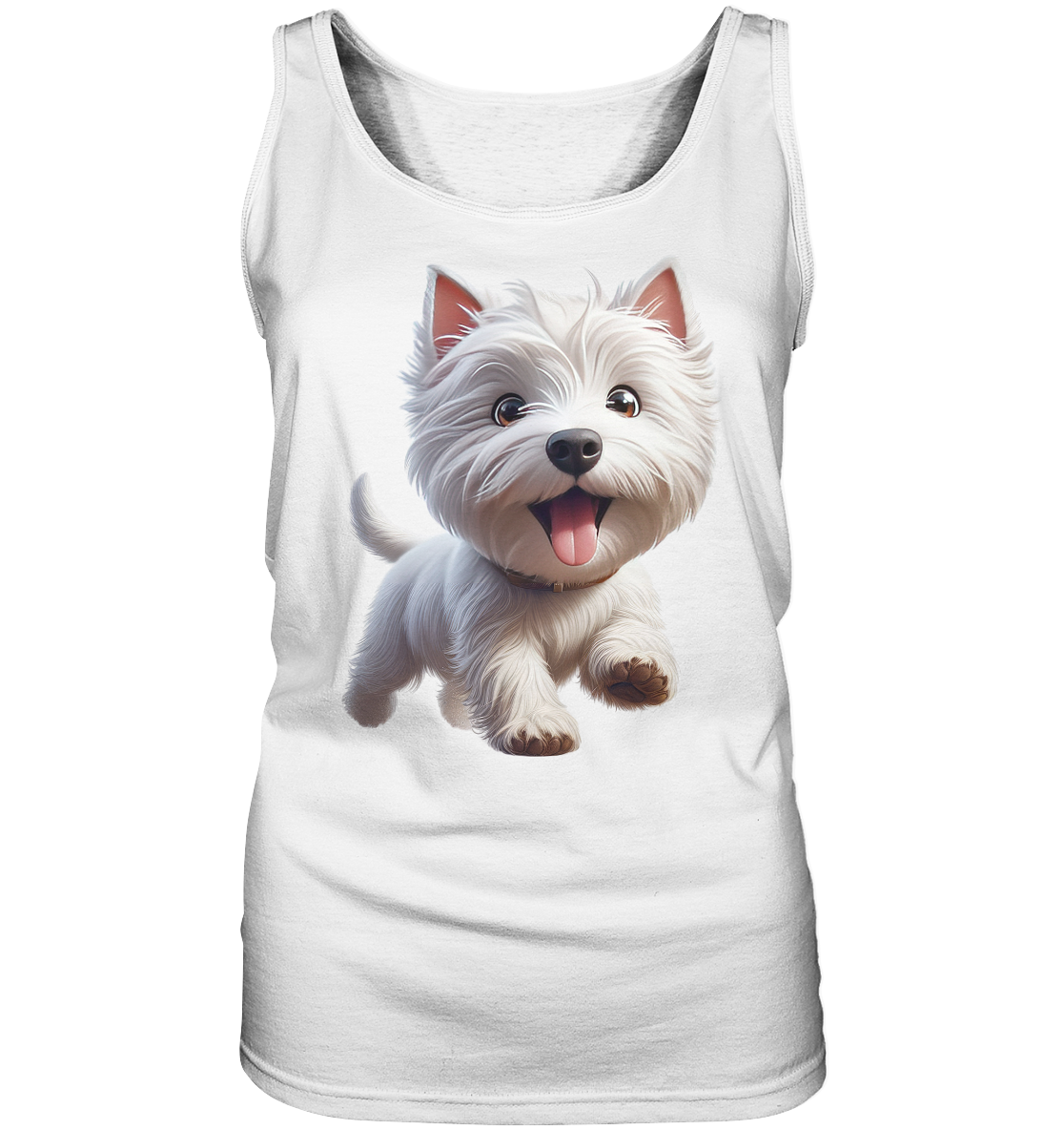 West Highland Terrier Catoon - personalisierbar - Ladies Tank-Top