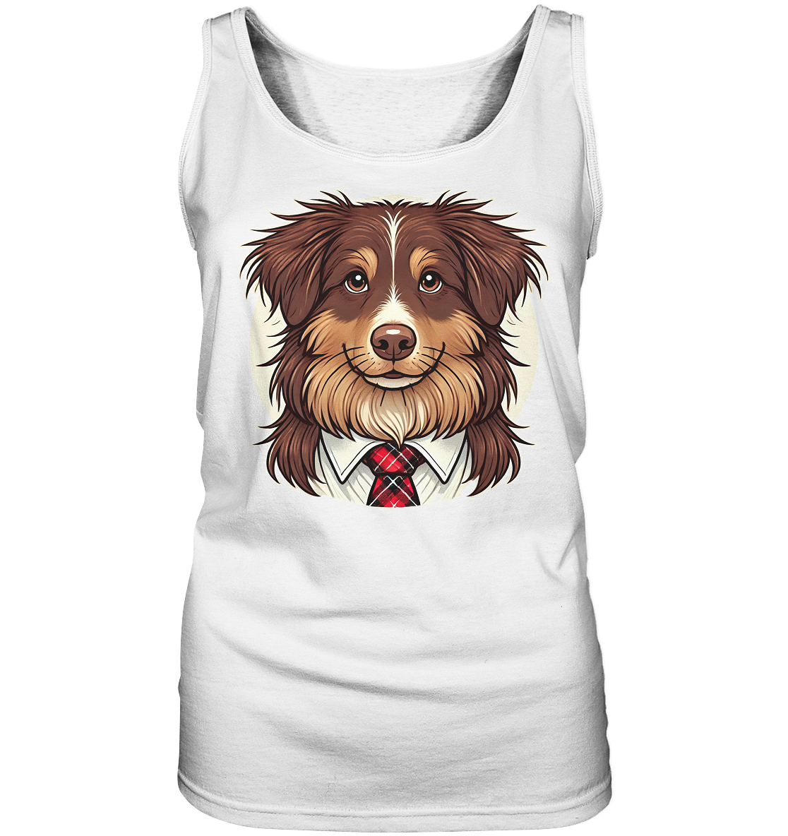 Cartoon Australian Shepherd  - Ladies Tank-Top