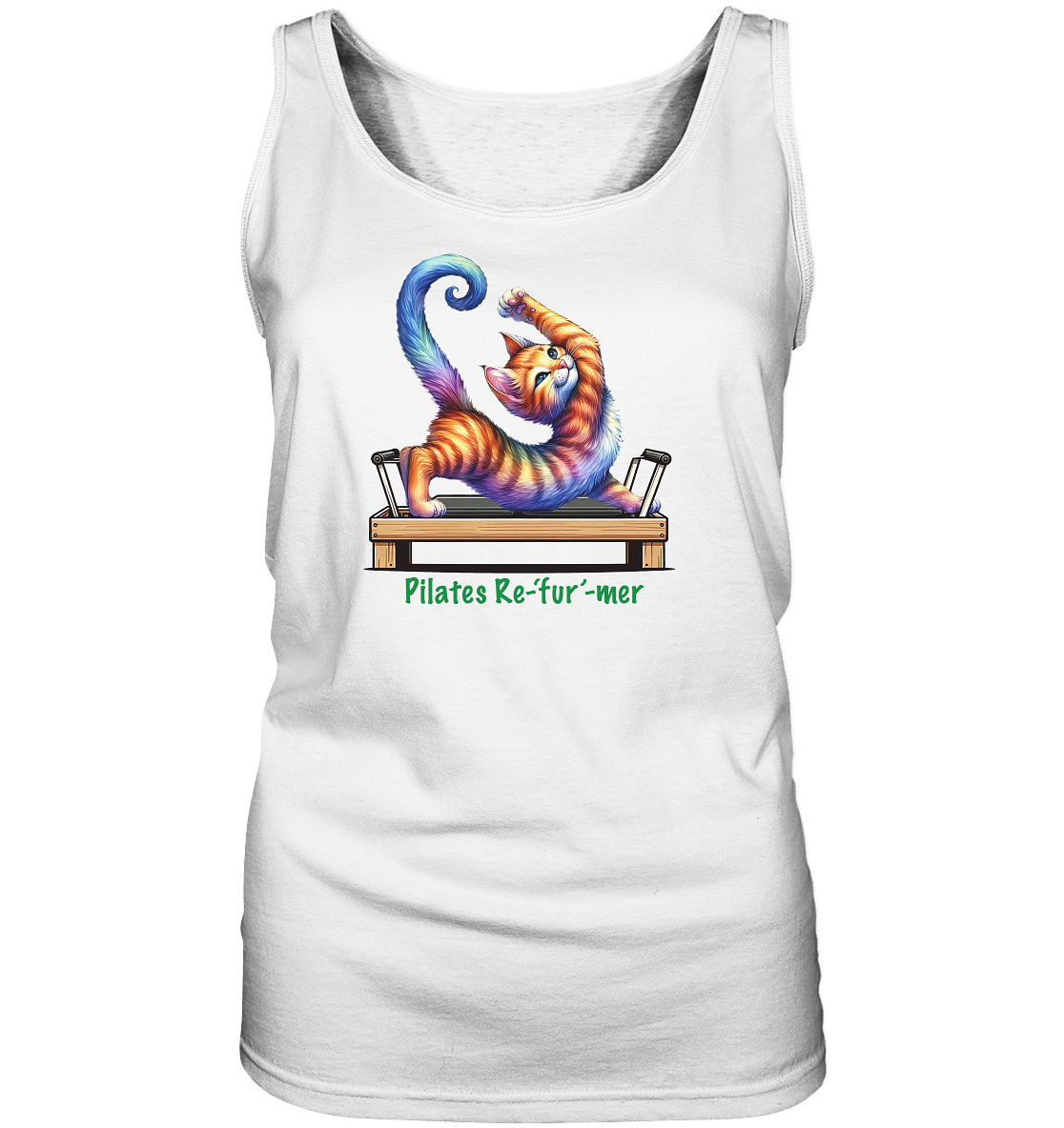 Pilates Reformer Re-fur-mer Katze lustig - Ladies Tank-Top
