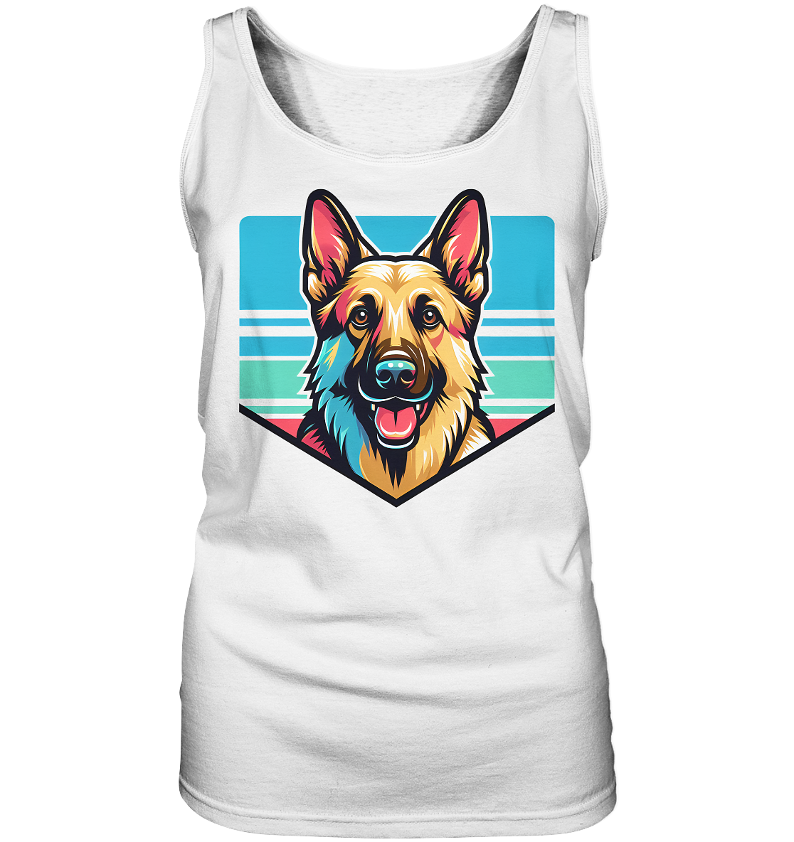 Schäferhund Pop Art - personalisierbar - Ladies Tank-Top