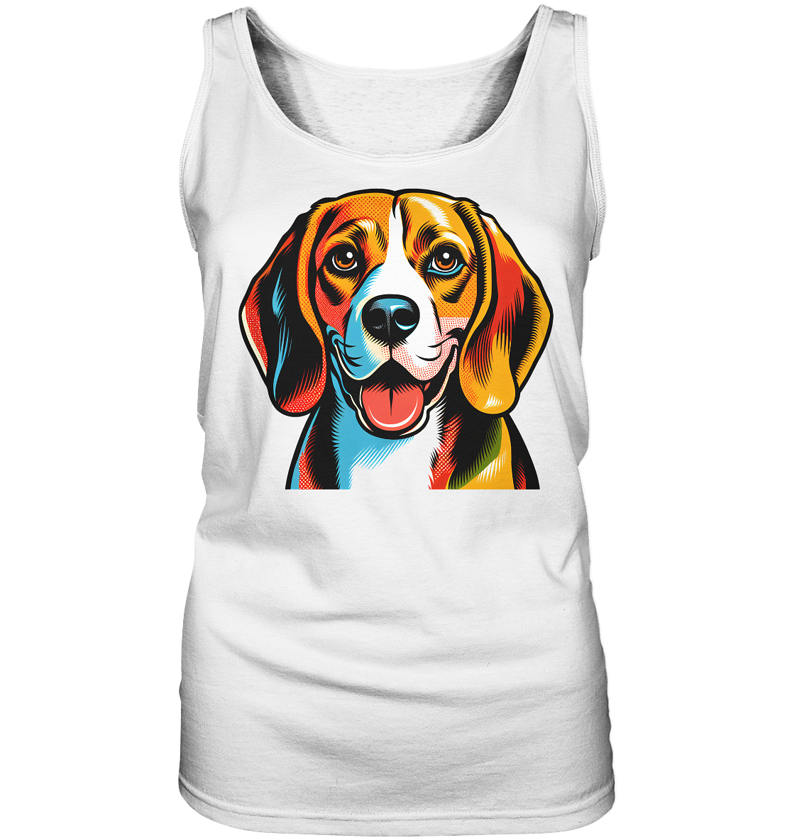 Beagle Pop Art - Personalisierbar - Ladies Tank-Top