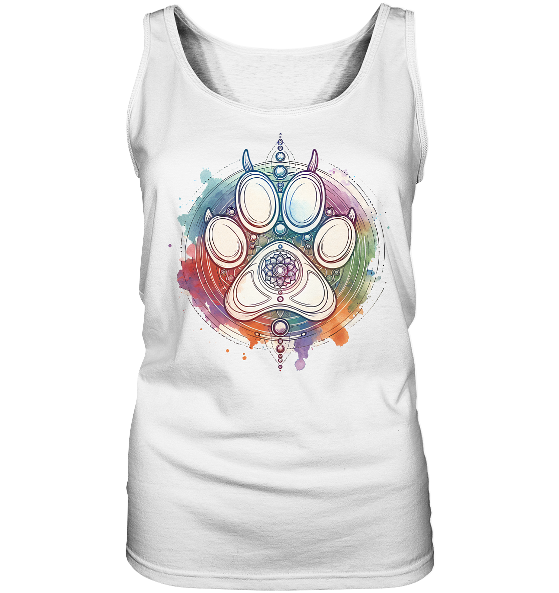 Modernes Design Chakra mit Pfote - Ladies Tank-Top