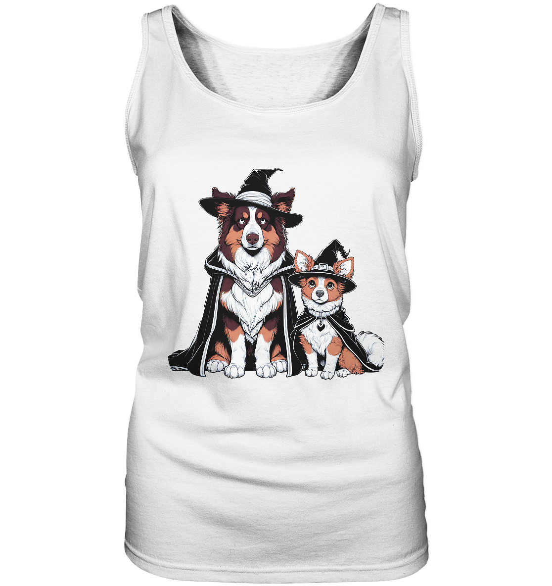 Halloween Wizard Hunde Terrier und Australian Sheppard  - Ladies Tank-Top