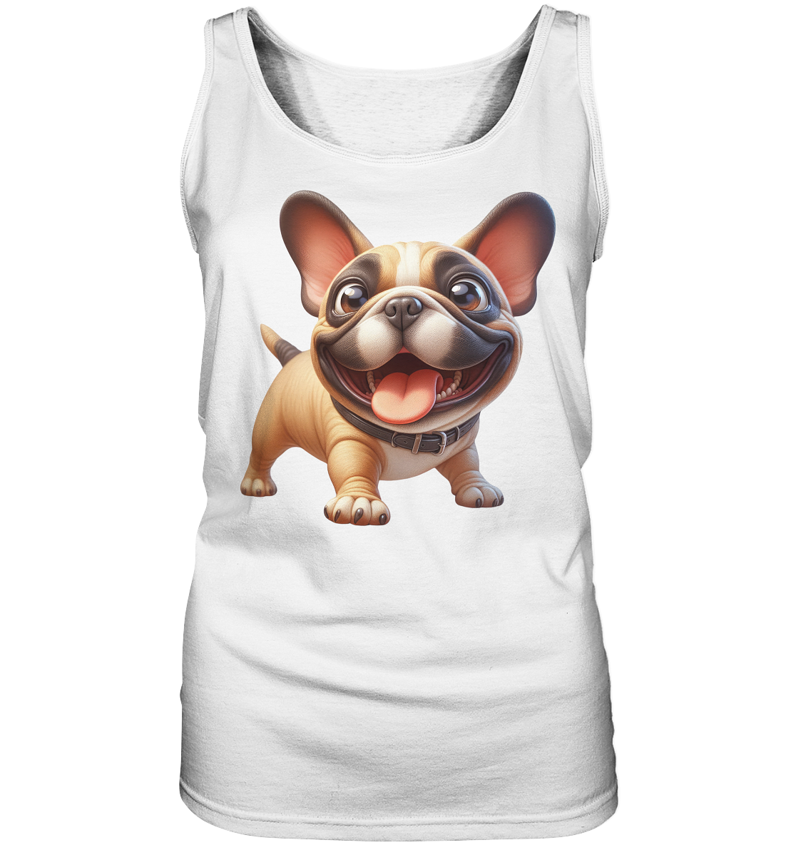 Französische Bulldogge Cartoon personalisierbar - Ladies Tank-Top