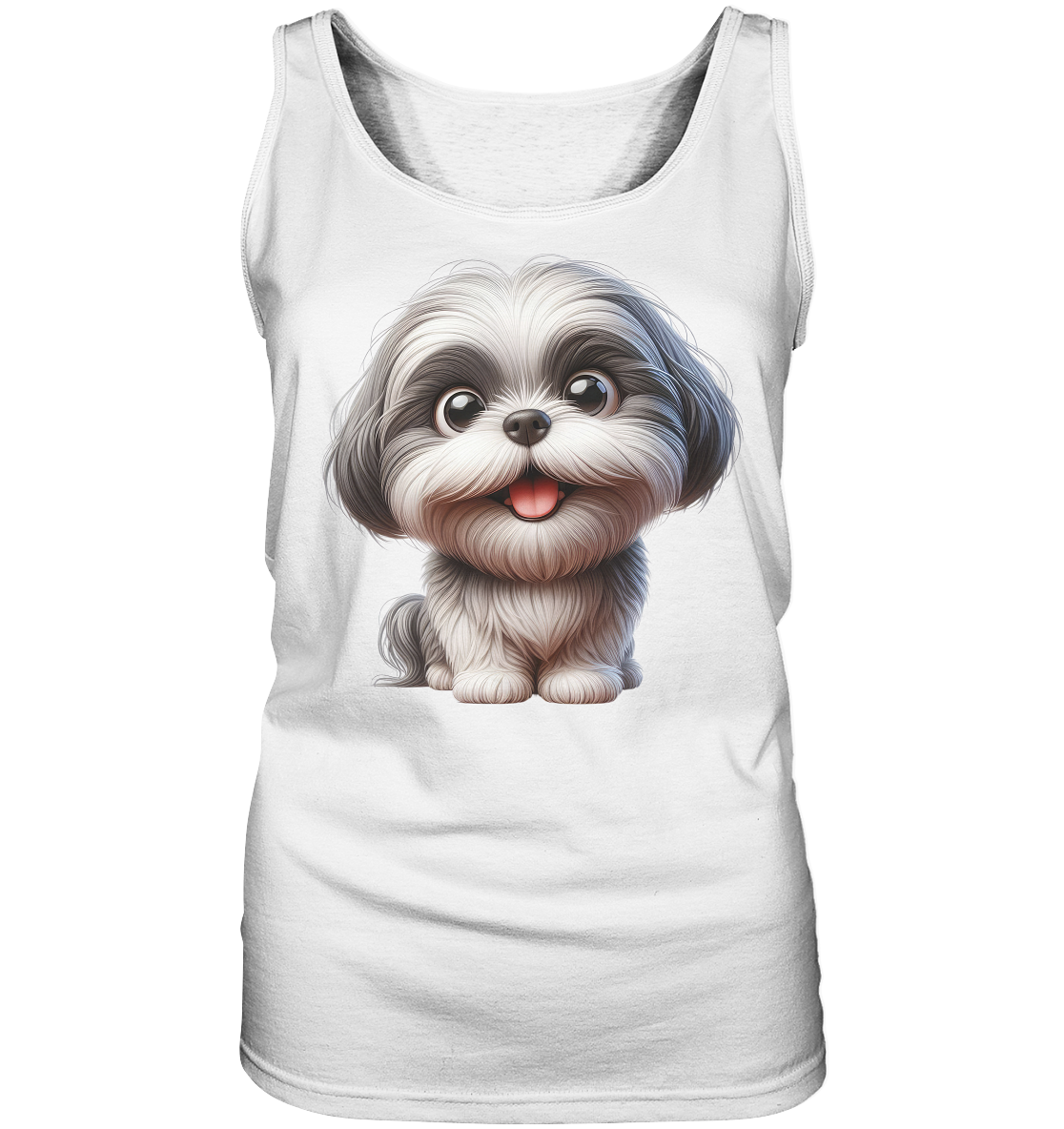 Shih Tzu Cartoon Dog - personalisierbar - Ladies Tank-Top