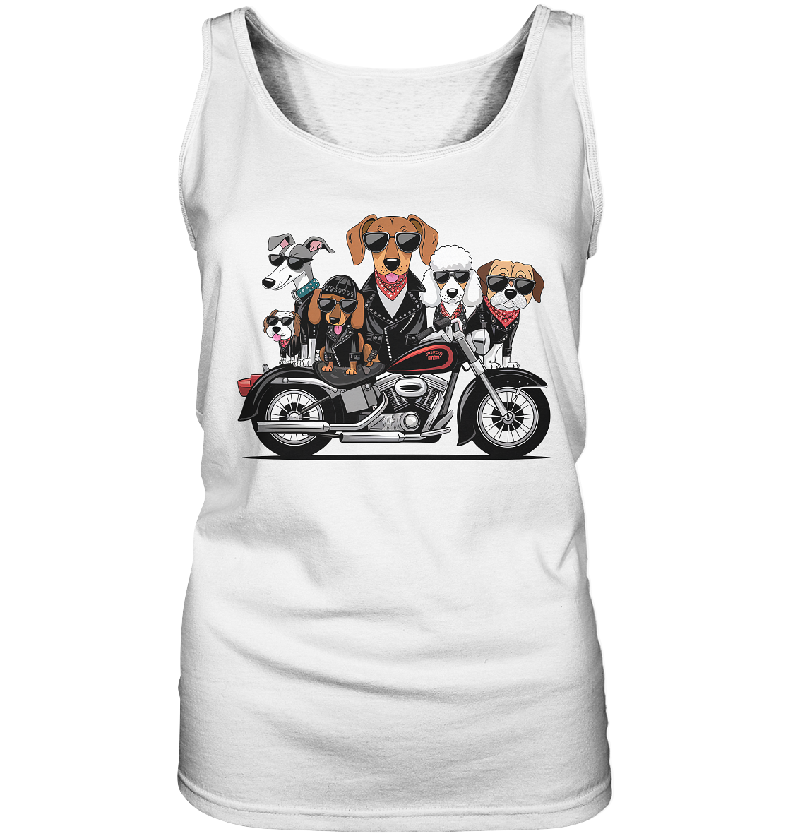 Hunde Biker Gang Fun - Ladies Tank-Top