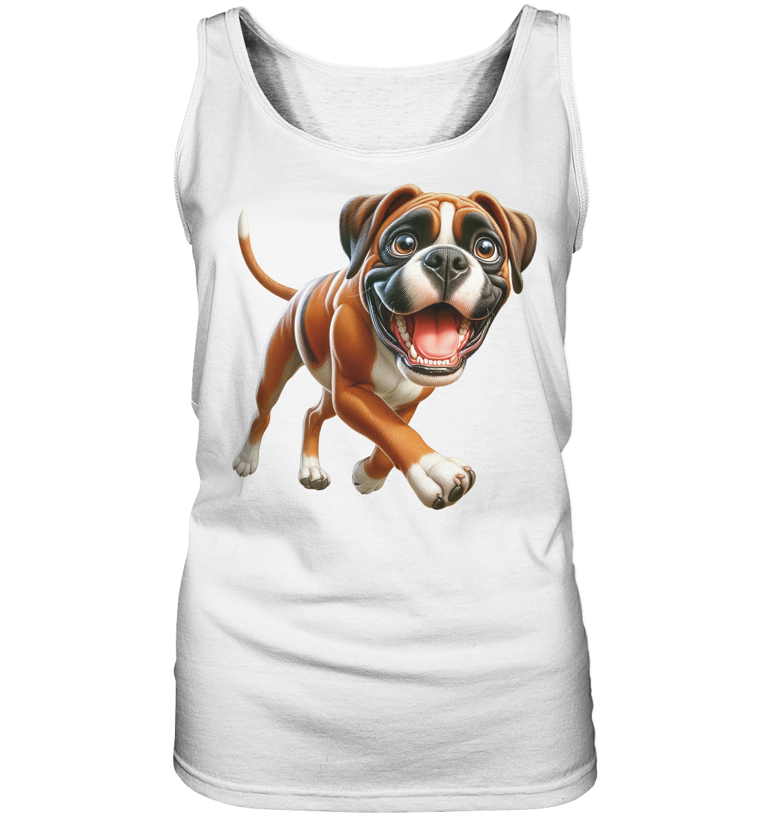 Boxer Cartoon Hund personalisierbar - Ladies Tank-Top