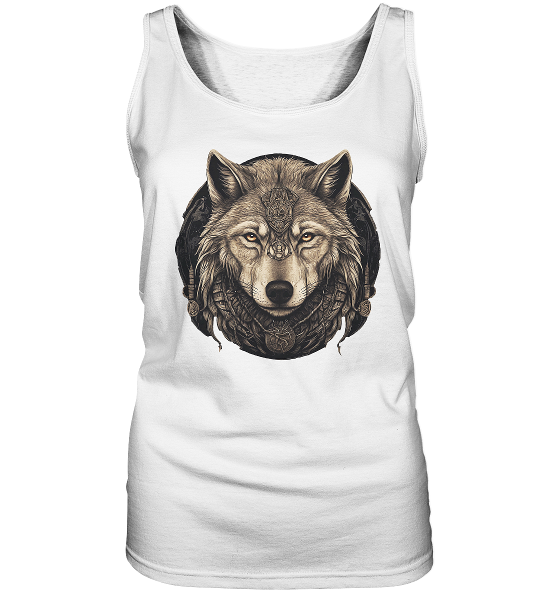 Wolf Fenris Viking Art - Ladies Tank-Top