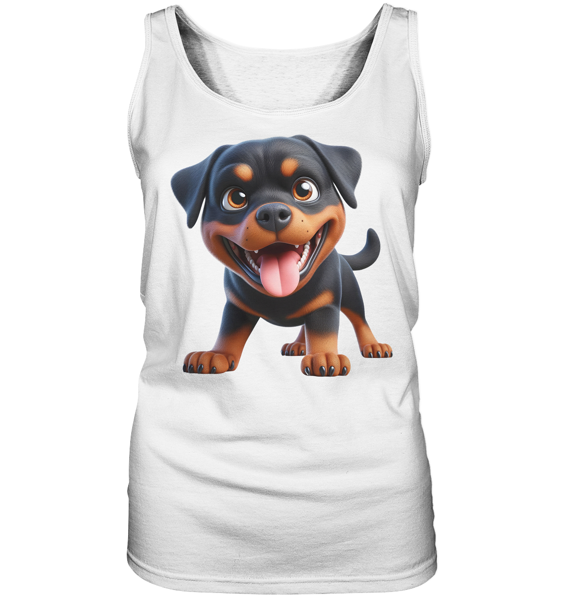 Rottweiler Cartoon Hund - personalisierbar - Ladies Tank-Top