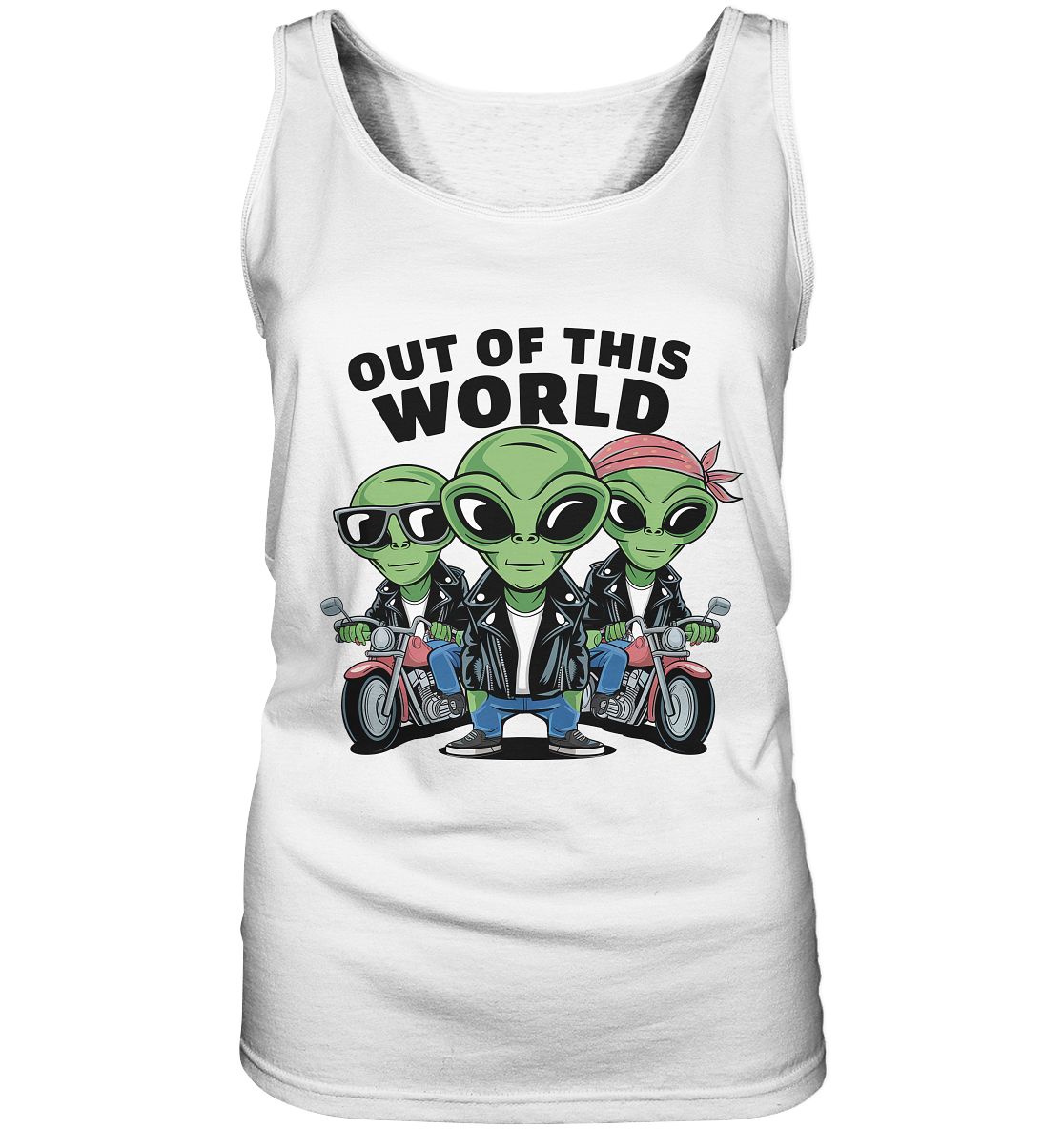 Out of this World Alien Biker - Ladies Tank-Top