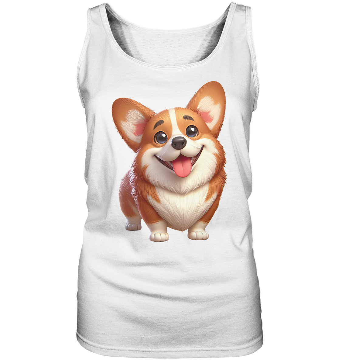 Corgi Cartoon Hund - persoinalisierbar - Ladies Tank-Top