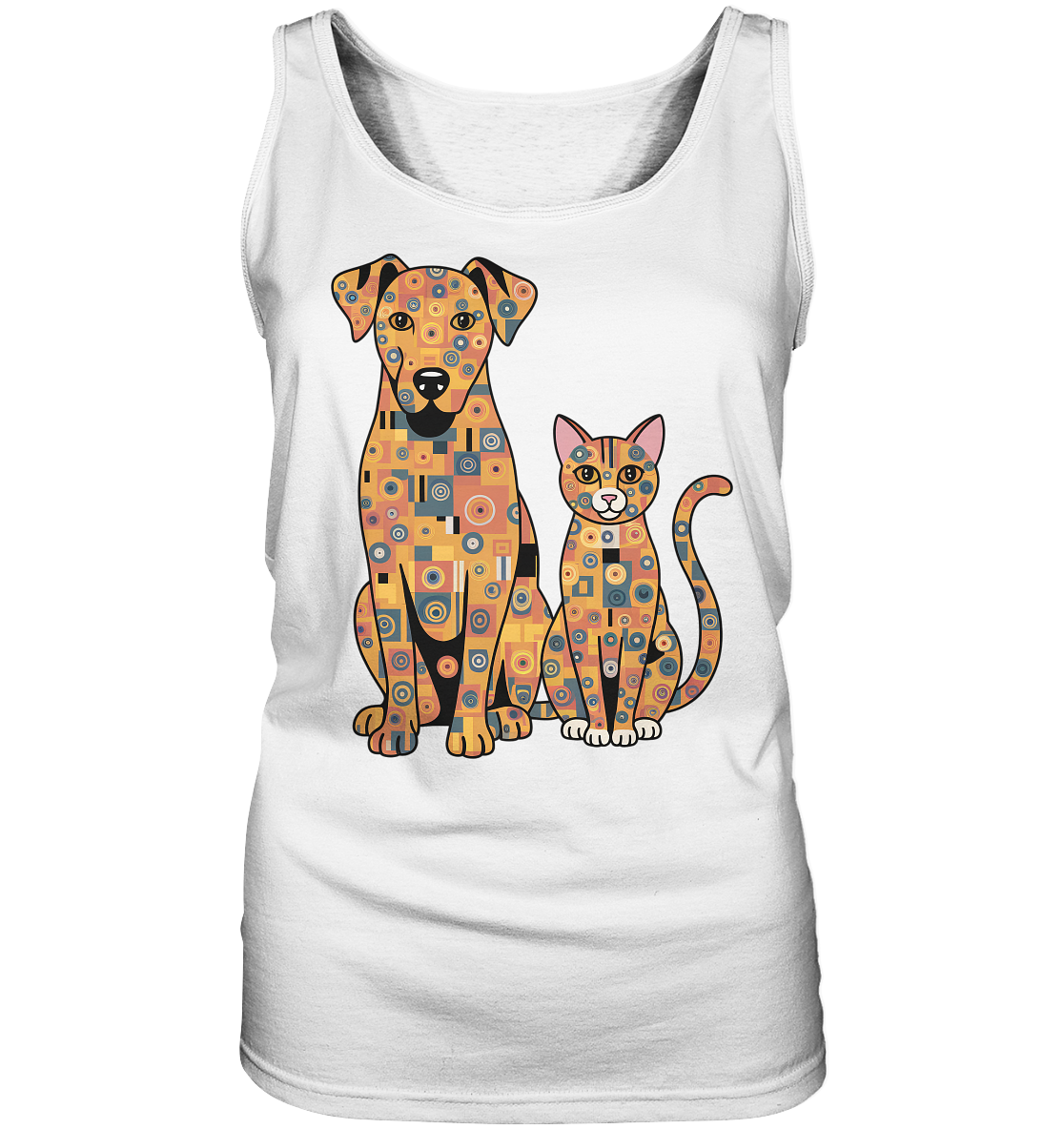 Illustration Hund und Katze in Klimt  Style - Ladies Tank-Top