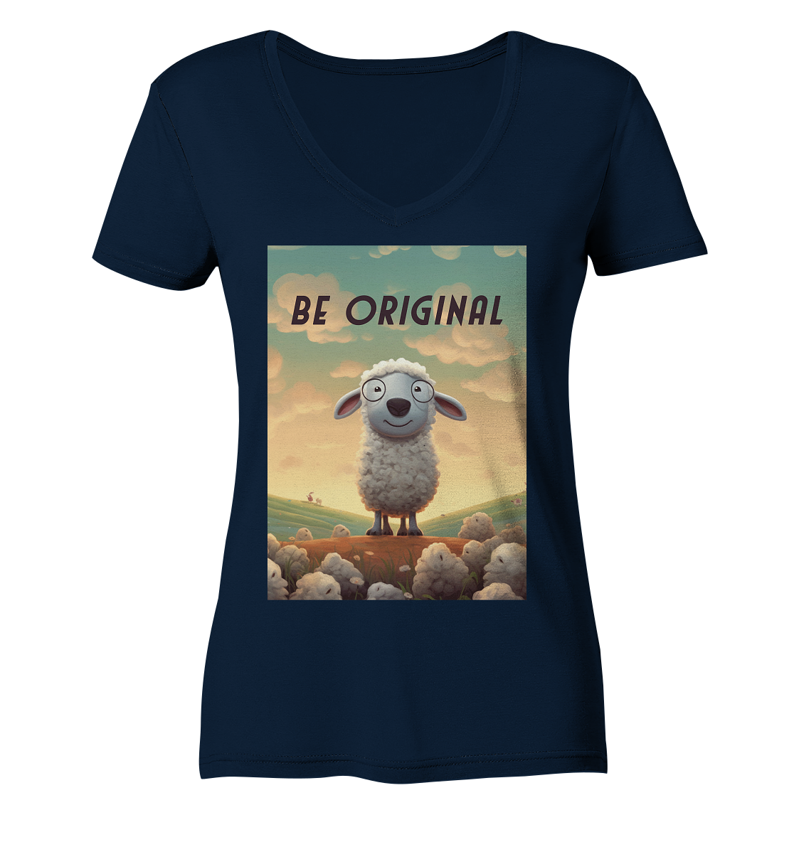 Be Original Shaf Motivation  - Ladies V-Neck Shirt