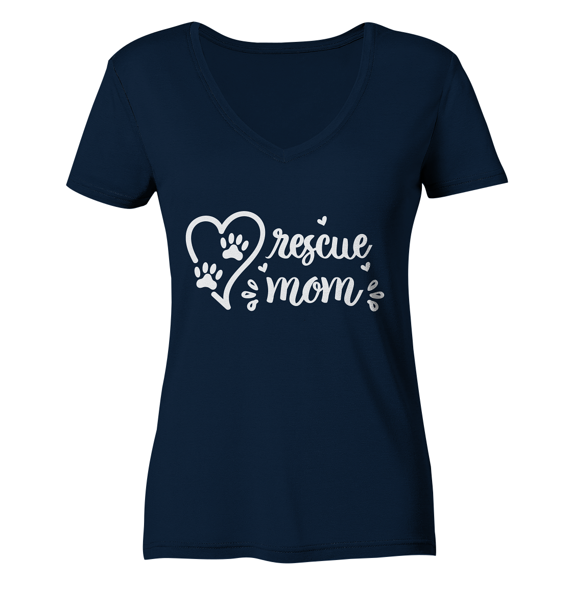 Rescue Mom - Personalisiert - Ladies V-Neck Shirt