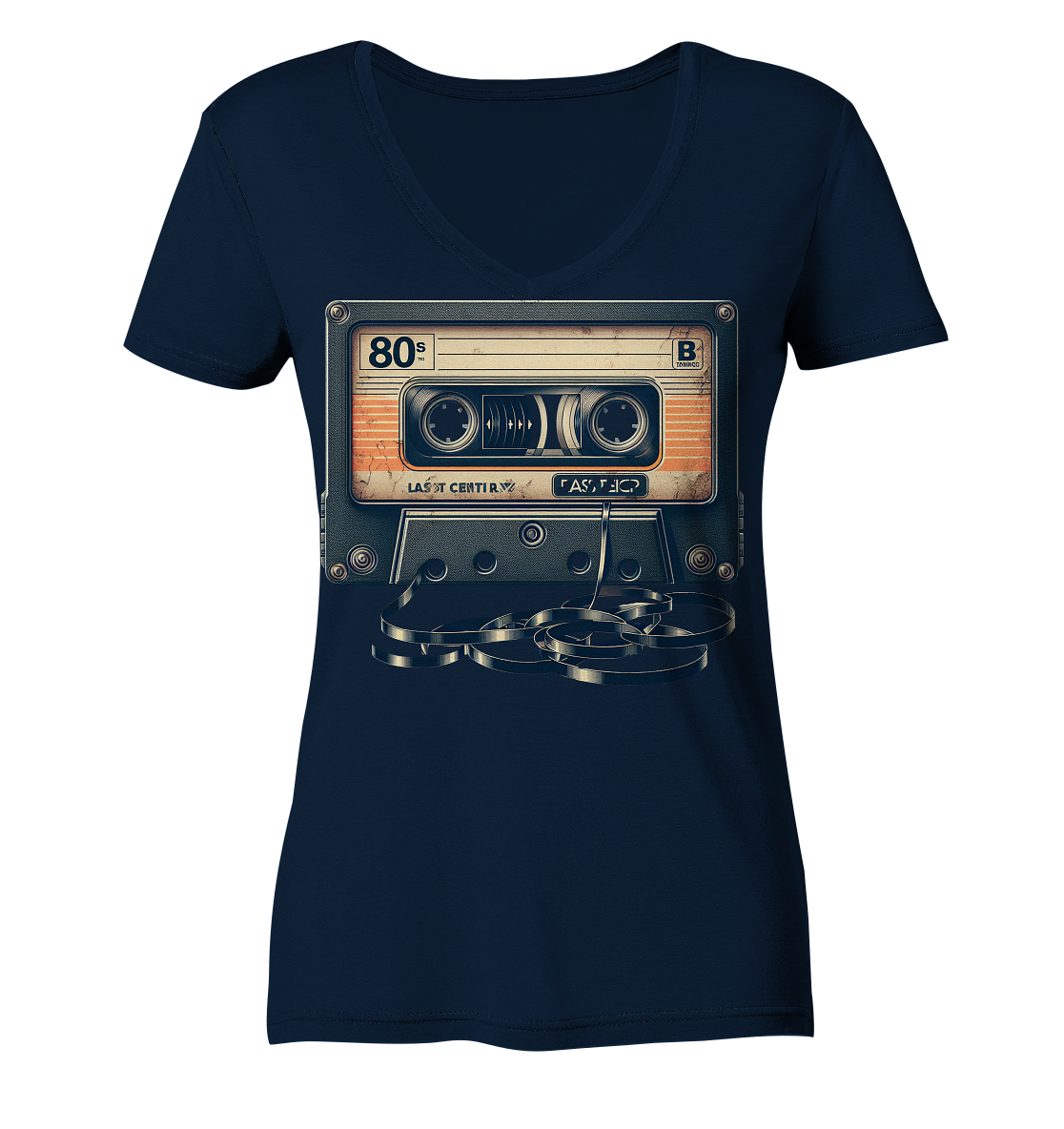 80s Kassettentape - Ladies V-Neck Shirt