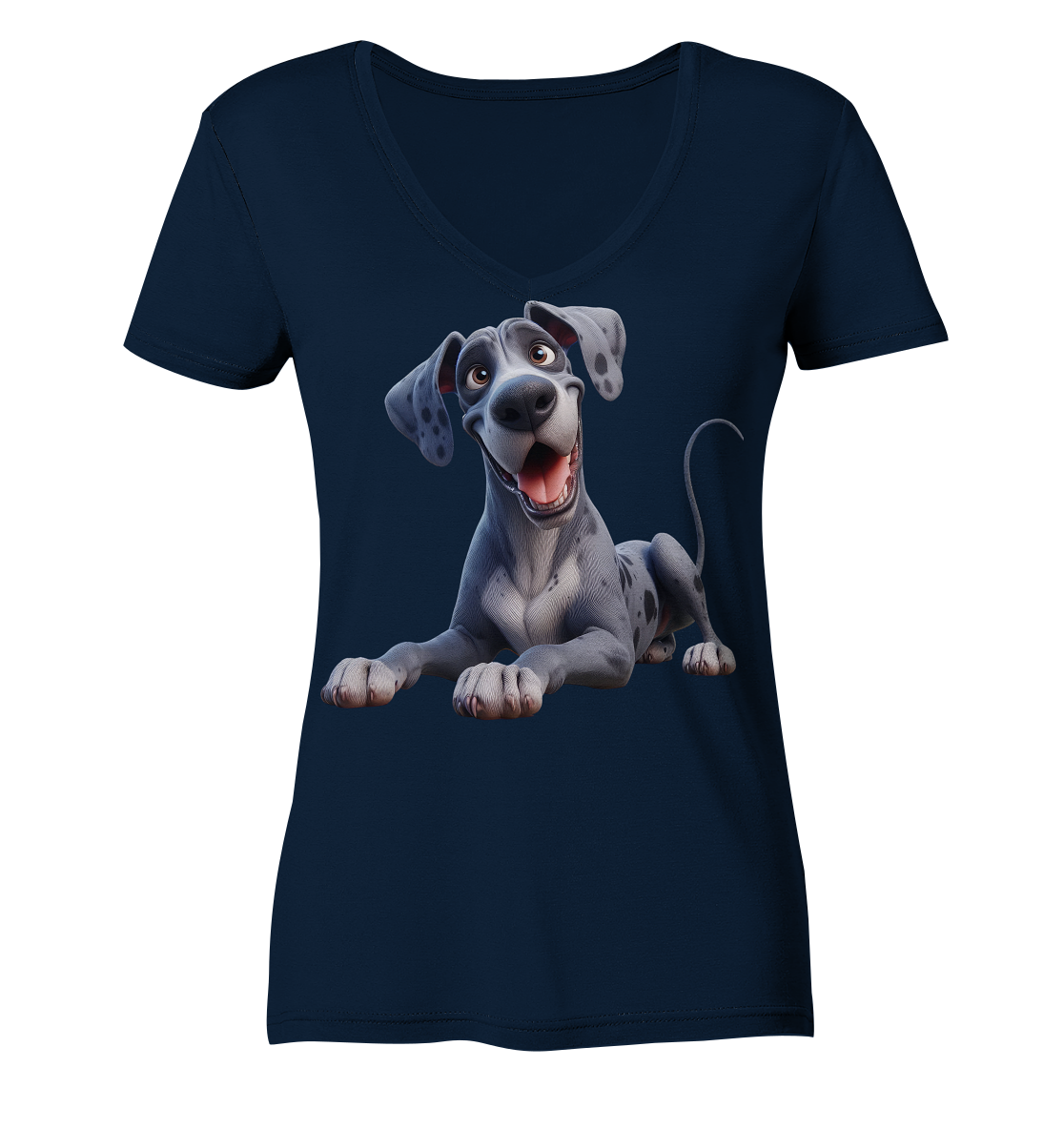 Dänische Dogge - personalisierbar - Ladies V-Neck Shirt