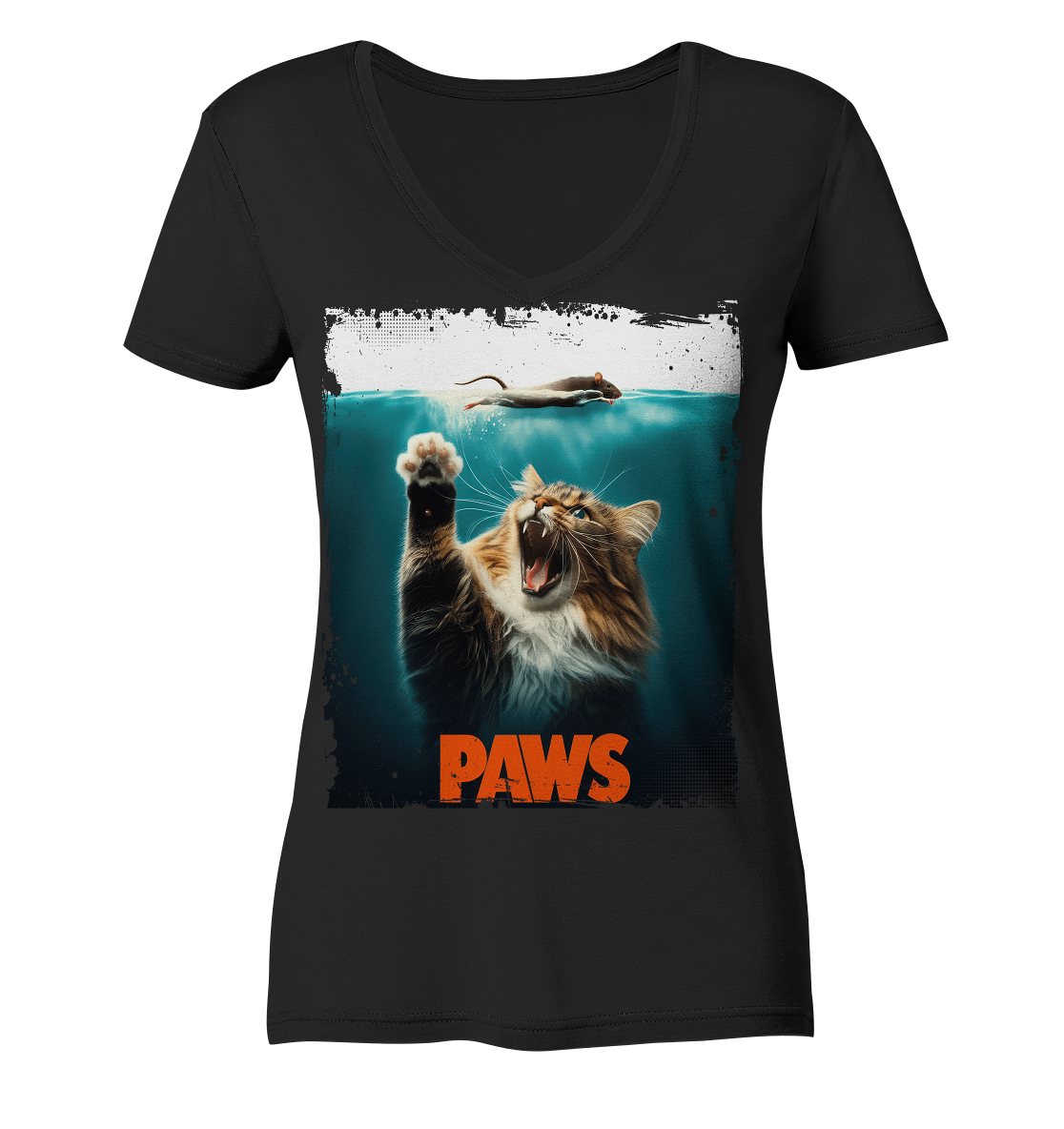 Paws  - Ladies V-Neck Shirt