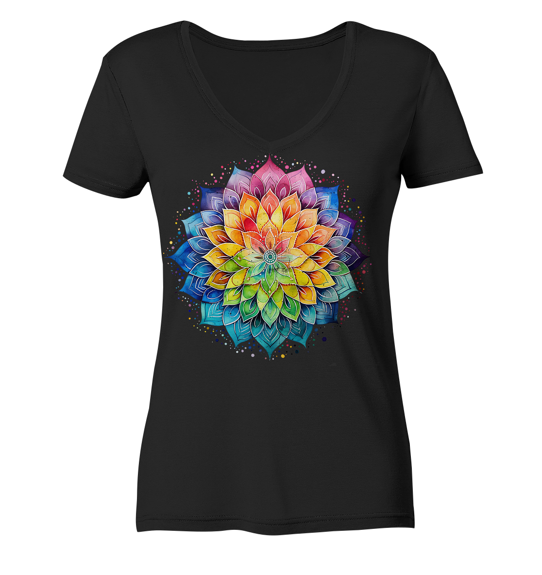Lotus Mandala Yoga - Ladies V-Neck Shirt