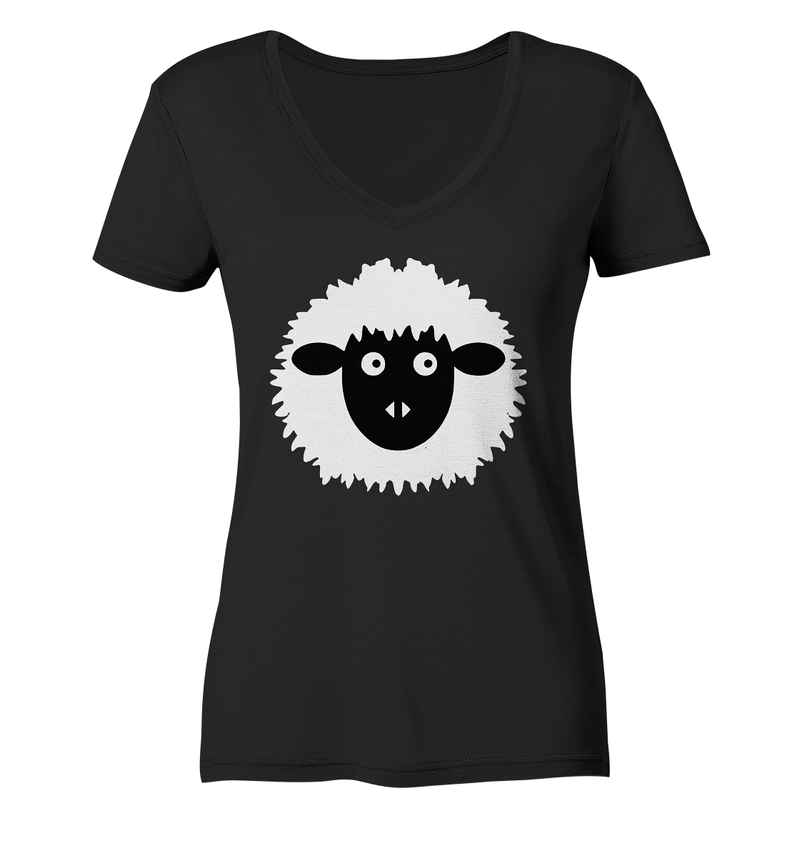 Schaf comic -personalisierbar - Ladies V-Neck Shirt