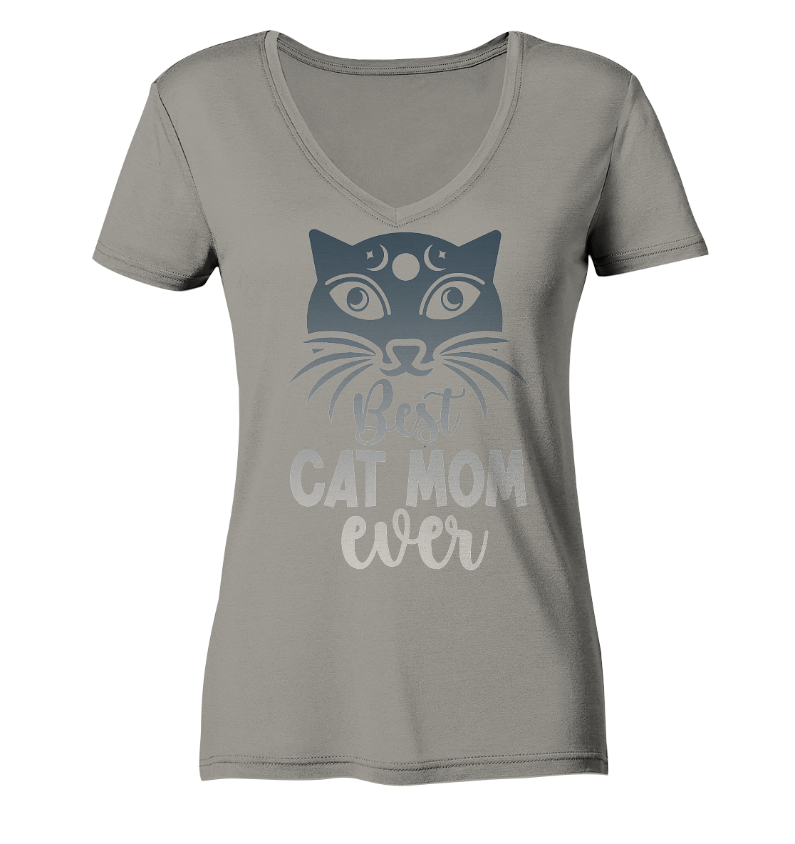 Best Cat Mum ever personalisierbar - Ladies V-Neck Shirt