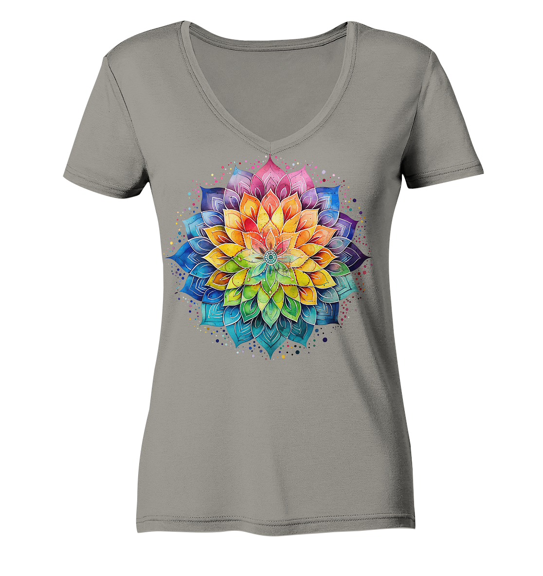 Lotus Mandala Yoga - Ladies V-Neck Shirt