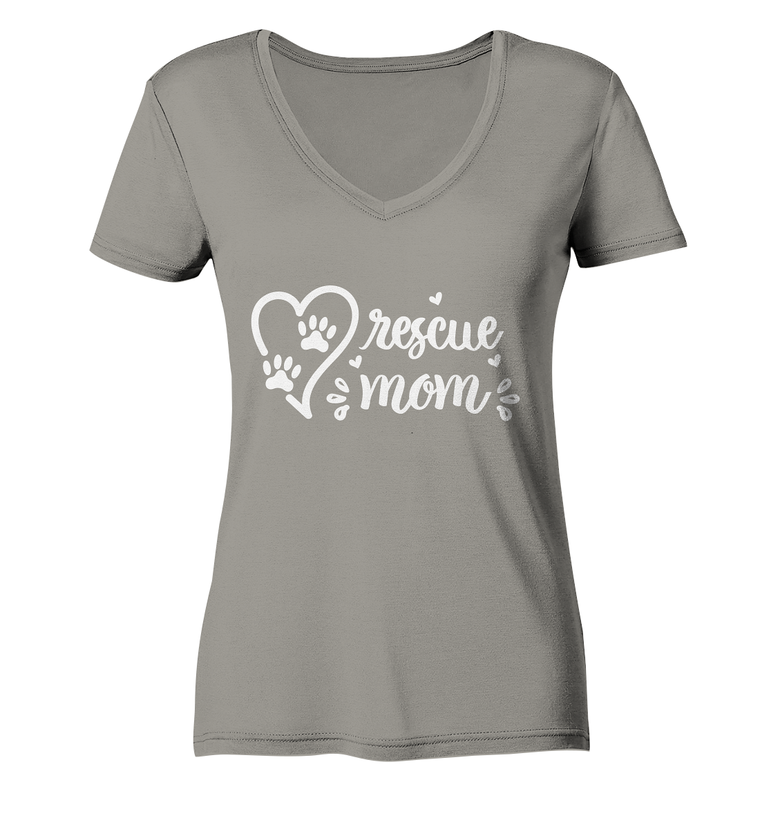 Rescue Mom - Personalisiert - Ladies V-Neck Shirt