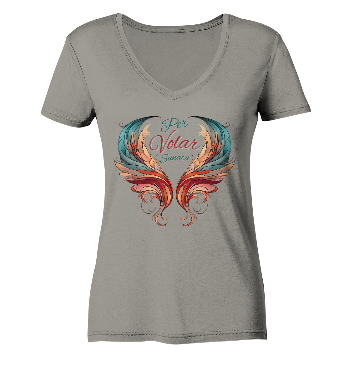 Per Volar Sunata  - Ladies V-Neck Shirt