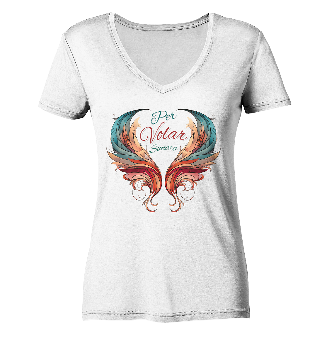 Per Volar Sunata  - Ladies V-Neck Shirt