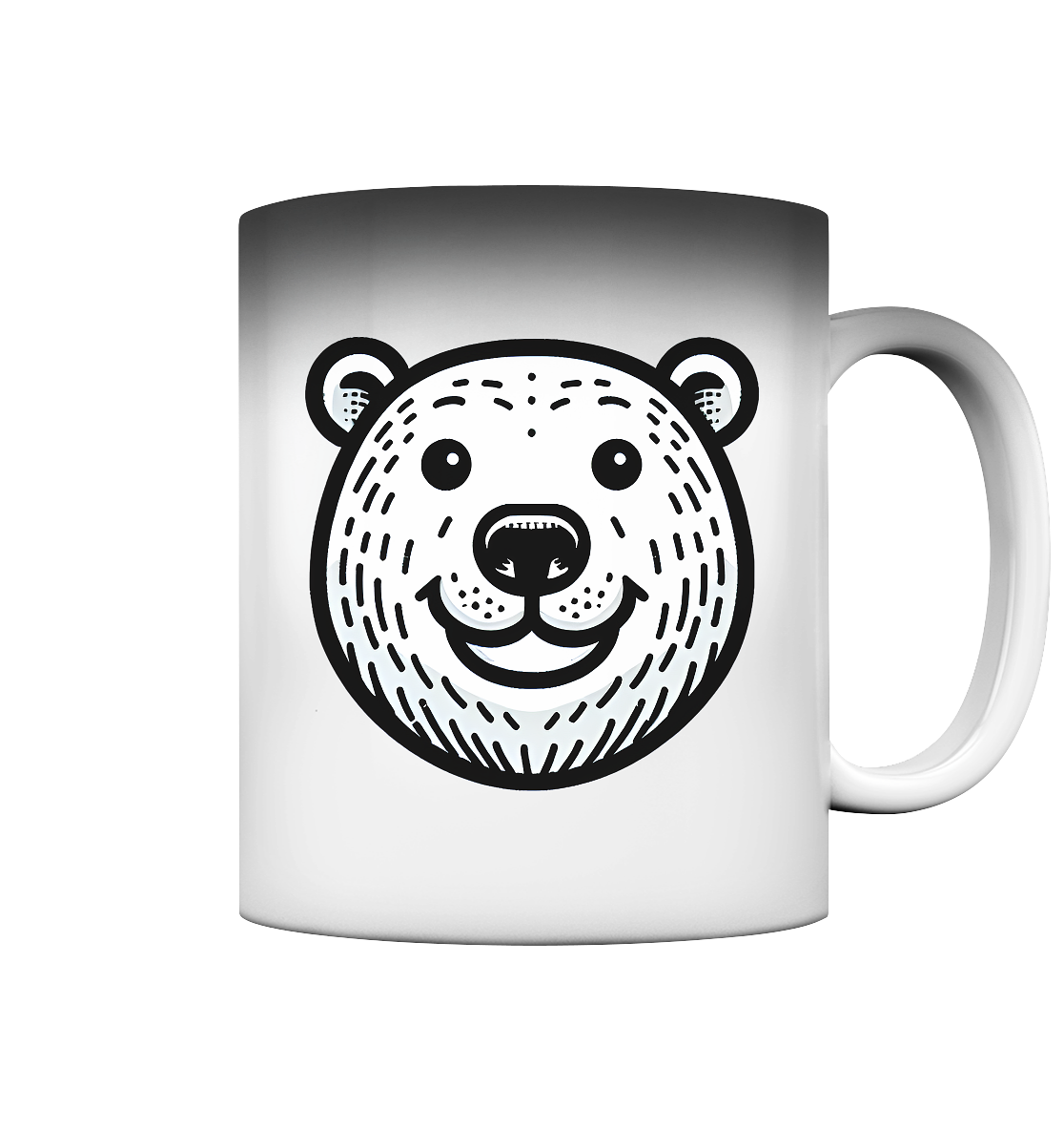 Lustiges Eisbär Gesicht   - personalisierbar  - Magic Mug