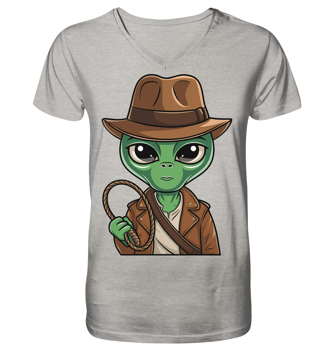 Alien Abenteurer Cartoon - Mens Organic V-Neck Shirt