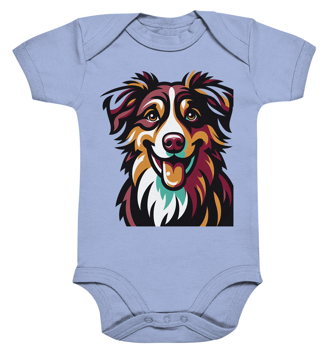 Australian Shepherd Hund - personalisierbar - Organic Baby Bodysuit