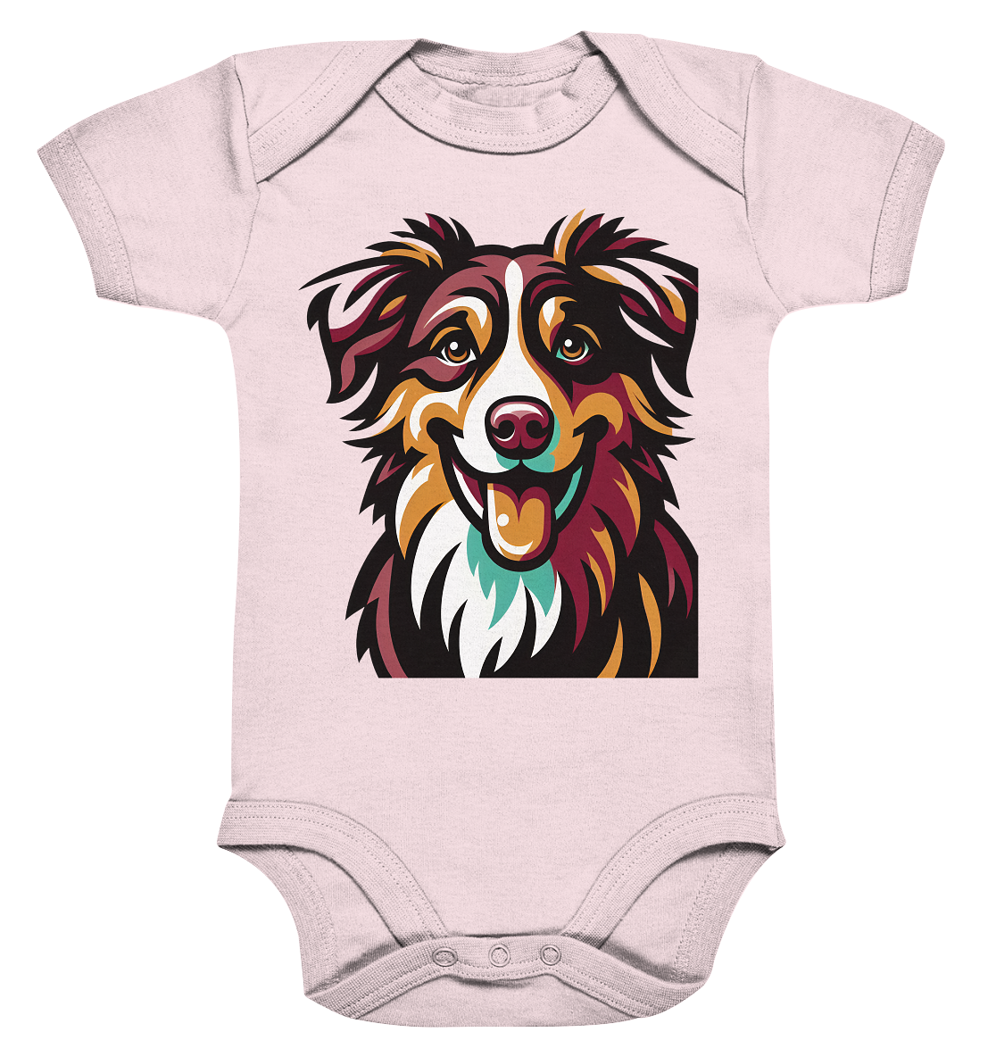 Australian Shepherd Hund - personalisierbar - Organic Baby Bodysuit