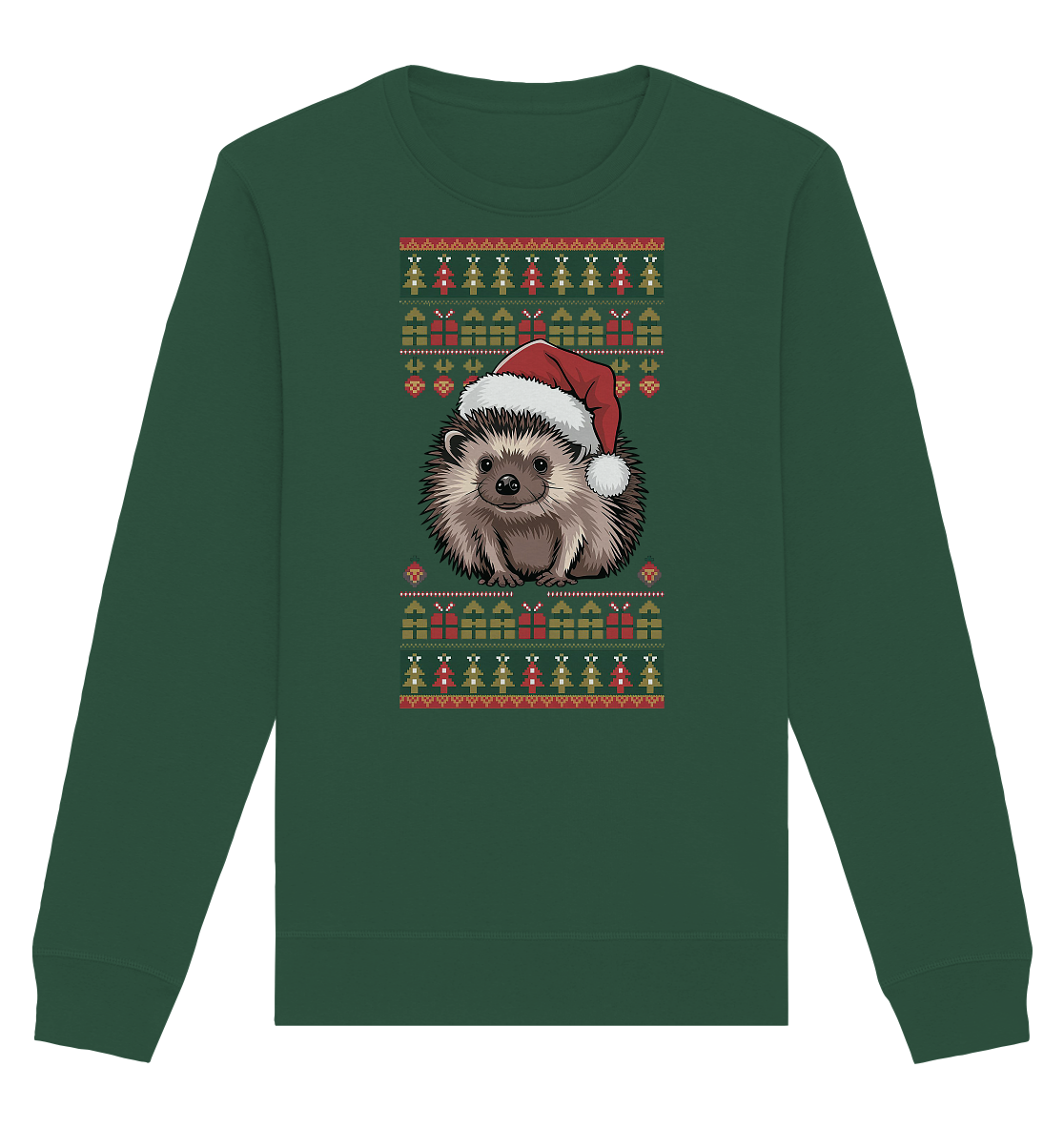 Ugly Christmas Weihnachten Igel - Organic Basic Unisex Sweatshirt